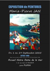 du 2 au 29/09/25 EXPOSITION PRIVE à PLERIN (22) du 2 au 29/09/25 EXPOSITION PRIVE à PLERIN (22)